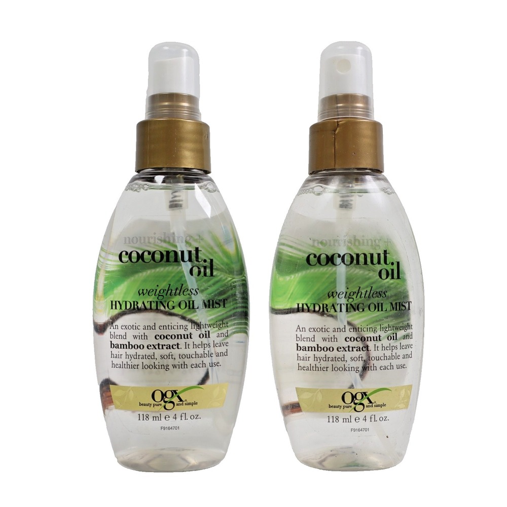 2 PACK OGX Nourishing Coconut Oil Weightless Hydrating Oil Mist 4 fl oz